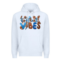 White football vibes Premium Hoodie - MaliasSmallBusiness