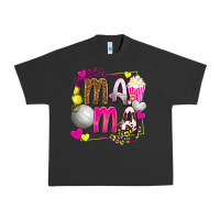 Pigment Black mama volleyball with popcorn Urban Heavy Tee - texasbilliewilder