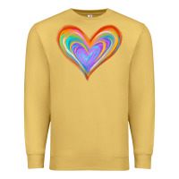 Antique Gold Watercolor Pride Heart Premium Sweatshirt - Jasminsmagicworld