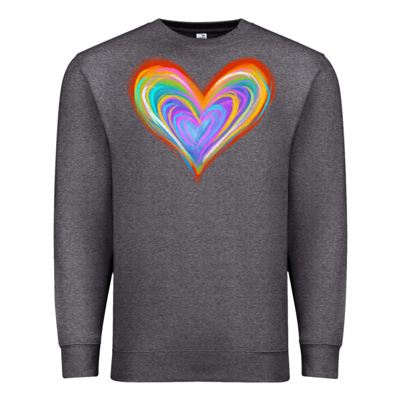Watercolor Pride Heart Premium Sweatshirt by Jasminsmagicworld | Teevron