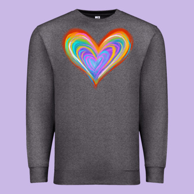 Watercolor Pride Heart Premium Sweatshirt Designed By Jasminsmagicworld