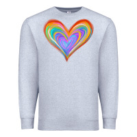 Heather Grey Watercolor Pride Heart Premium Sweatshirt - Jasminsmagicworld