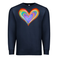 Navy Watercolor Pride Heart Premium Sweatshirt - Jasminsmagicworld