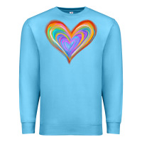 Ocean Blue Watercolor Pride Heart Premium Sweatshirt - Jasminsmagicworld