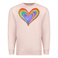 Pale Pink Watercolor Pride Heart Premium Sweatshirt - Jasminsmagicworld