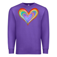 Purple Watercolor Pride Heart Premium Sweatshirt - Jasminsmagicworld