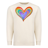 Sandshell Watercolor Pride Heart Premium Sweatshirt - Jasminsmagicworld