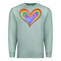 Seafoam Watercolor Pride Heart Premium Sweatshirt - Jasminsmagicworld