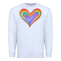 White Watercolor Pride Heart Premium Sweatshirt - Jasminsmagicworld