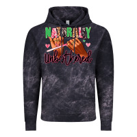 Cloud Black Naturally unbothered afro nails Vintage Hoodie - RanaPortraitStore