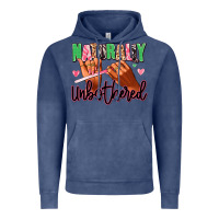 Vintage Denim Naturally unbothered afro nails Vintage Hoodie - RanaPortraitStore