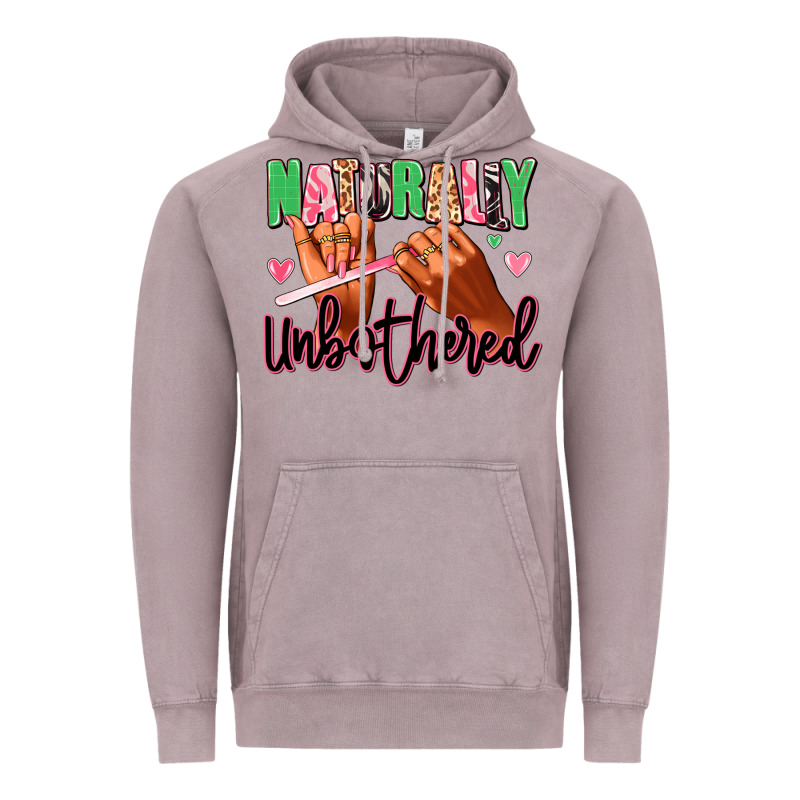 Naturally Unbothered Afro Nails Vintage Hoodie by RanaPortraitStore | Teevron