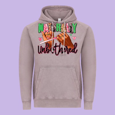 Vintage Hoodie Naturally unbothered afro nails