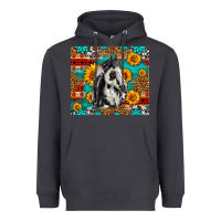 Smoke Aztec Sunflowers Horse Heavyweight Hoodie - LillyAllenDesigns