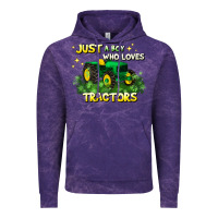 Cloud Purple just a boy who loves tractors Vintage Hoodie - JahusDesignShop