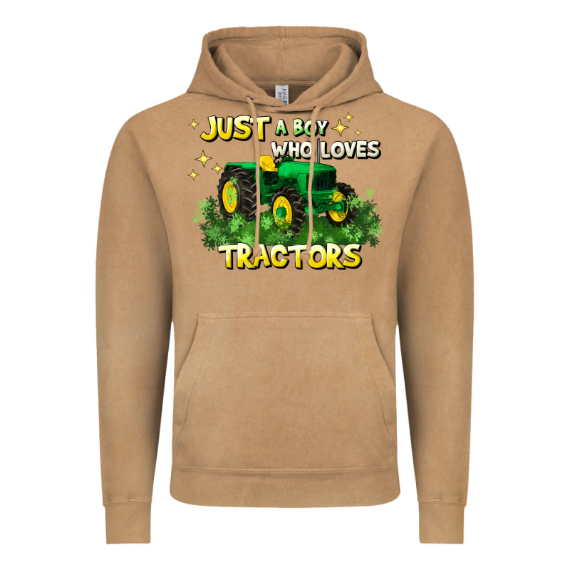 Just A Boy Who Loves Tractors Vintage Hoodie by JahusDesignShop | Teevron