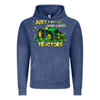 Vintage Denim just a boy who loves tractors Vintage Hoodie - JahusDesignShop