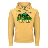 Vintage Mustard just a boy who loves tractors Vintage Hoodie - JahusDesignShop