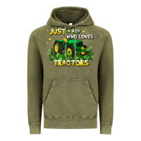 Vintage Olive just a boy who loves tractors Vintage Hoodie - JahusDesignShop