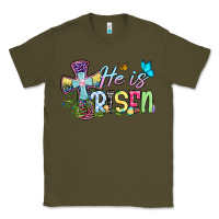 Army Green Easter Day He is risen Classic Tee - OliviaCreatesArt
