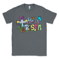 Charcoal Heather Easter Day He is risen Classic Tee - OliviaCreatesArt