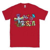 Red Easter Day He is risen Classic Tee - OliviaCreatesArt