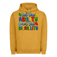 Pigment Peanut Butter see the ability not the disability Urban Hoodie - Artiststas