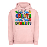 Pigment Salmon see the ability not the disability Urban Hoodie - Artiststas