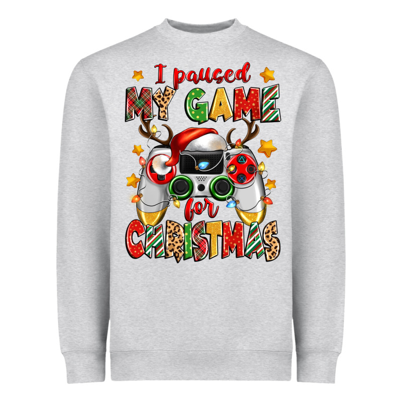 I Paused My Game For Christmas Heavyweight Sweatshirt by Zillion Design Studio | Teevron