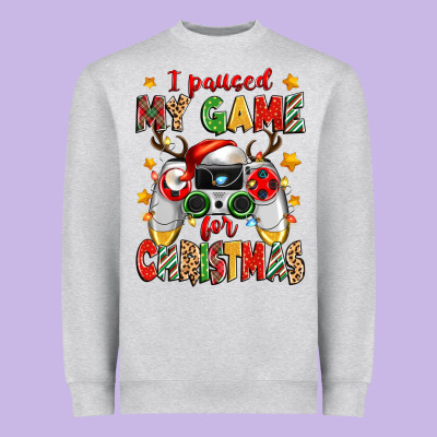 I Paused My Game For Christmas Heavyweight Sweatshirt Designed By Zillion Design Studio