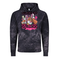 Cloud Black Obsessed with sneakers pink afro woman Vintage Hoodie - RanaPortraitStore
