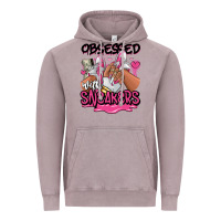 Vintage Zinc Obsessed with sneakers pink afro woman Vintage Hoodie - RanaPortraitStore