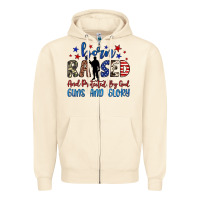 Sandshell born raised and protected by god guns and glory Zipper Hoodie - JahusDesignShop