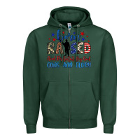 Sports Green born raised and protected by god guns and glory Zipper Hoodie - JahusDesignShop