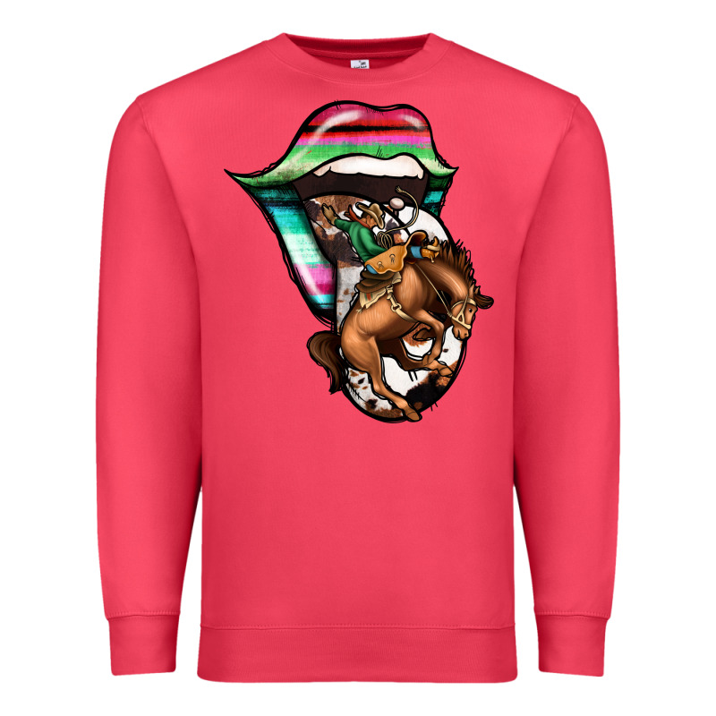 Serape Cowboy Tongue Premium Sweatshirt by Jasminsmagicworld | Teevron