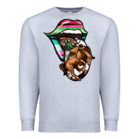Heather Grey Serape Cowboy Tongue Premium Sweatshirt - Jasminsmagicworld