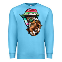 Ocean Blue Serape Cowboy Tongue Premium Sweatshirt - Jasminsmagicworld