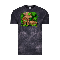 Cloud Black st patrick's day lucky cow family Vintage Tee - RanaPortraitStore