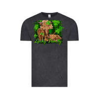 Vintage Black st patrick's day lucky cow family Vintage Tee - RanaPortraitStore