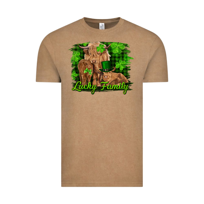 St Patrick's Day Lucky Cow Family Vintage Tee by RanaPortraitStore | Teevron