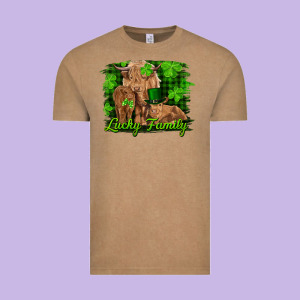 St Patrick's Day Lucky Cow Family Vintage Tee Designed By Ranaportraitstore