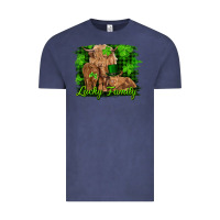 Vintage Denim st patrick's day lucky cow family Vintage Tee - RanaPortraitStore