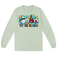 Matcha Tis The Season Christmas With Soccer Ball And Snowman Long Sleeve Tee - FaDigitalArtStudio