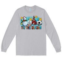 Moon Dust Tis The Season Christmas With Soccer Ball And Snowman Long Sleeve Tee - FaDigitalArtStudio