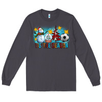 Smoke Tis The Season Christmas With Soccer Ball And Snowman Long Sleeve Tee - FaDigitalArtStudio