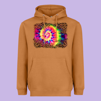 Tie Die Background Heavyweight Hoodie Designed By Barkaloodesign