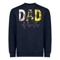 Navy dad of both with softball and baseball Heavyweight Sweatshirt - texasbilliewilder