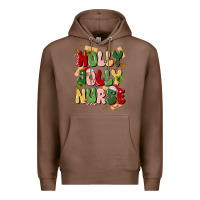Chestnut holly jolly nurse Premium Hoodie - MaliasSmallBusiness
