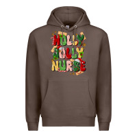Coffee holly jolly nurse Premium Hoodie - MaliasSmallBusiness