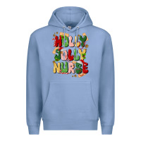 Colony Blue holly jolly nurse Premium Hoodie - MaliasSmallBusiness